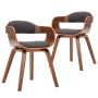 Dining chairs 2 units dark gray fabric and curved wood by vidaXL, dining chairs - Ref: Foro24-279476, Price: 306,99 €, Discou...