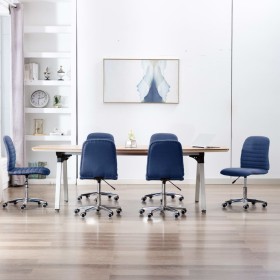 Dining chairs 6 units blue fabric by vidaXL, dining chairs - Ref: Foro24-3056544, Price: 331,54 €, Discount: %