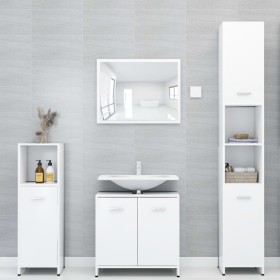 Badezimmermöbelset 4-teilig aus weißem Sperrholz von vidaXL, Badezimmermöbel - Ref: Foro24-3056880, Preis: 178,29 €, Rabatt: %