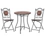 Bistro table and chairs 3-piece set with terracotta ceramic mosaic. by vidaXL, Garden sets - Ref: Foro24-279689, Price: 220,9...