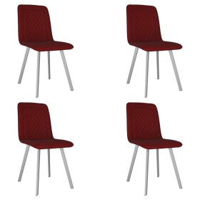 Sillas de comedor 4 unidades terciopelo rojo de vidaXL, Sillas de comedor - Ref: Foro24-279430, Precio: 229,99 €, Descuento: %