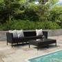 Garden furniture set 6 pieces and black synthetic rattan cushions by vidaXL, Garden sets - Ref: Foro24-3056983, Price: 385,30...