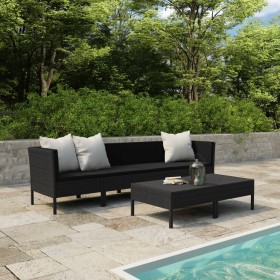 Garden furniture set 6 pieces and black synthetic rattan cushions by vidaXL, Garden sets - Ref: Foro24-3056983, Price: 385,99...