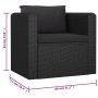 Garden furniture set 10 pieces black synthetic rattan cushions by vidaXL, Garden sets - Ref: Foro24-3059499, Price: 999,35 €,...