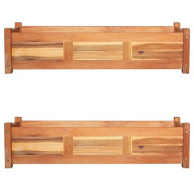 Arriates elevados de jardín 2 pzas madera acacia 100x30x25 cm de vidaXL, Maceteros y jardineras - Ref: Foro24-3057522, Precio...