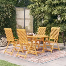 Garden dining set 5 pieces solid teak wood by vidaXL, Garden sets - Ref: Foro24-3059527, Price: 597,90 €, Discount: %