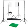 Fotostudio-Set mit Softbox-Lichtern und Hintergrund von vidaXL, Blitze und Studiobeleuchtung - Ref: Foro24-3055057, Preis: 15...