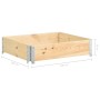 Arriate de madera maciza de pino 100x100 cm de vidaXL, Maceteros y jardineras - Ref: Foro24-3055168, Precio: 40,99 €, Descuen...