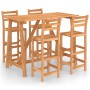 Garden bar table and chairs 5 pcs solid acacia wood by vidaXL, Garden sets - Ref: Foro24-3057850, Price: 394,97 €, Discount: %