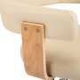 Swivel office chair curved wood cream synthetic leather by vidaXL, Office chairs - Ref: Foro24-3054838, Price: 142,90 €, Disc...