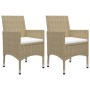 Garden furniture 3 pieces synthetic rattan and beige glass by vidaXL, Garden sets - Ref: Foro24-3058310, Price: 265,09 €, Dis...