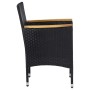 Garden furniture 3 pieces black synthetic rattan and acacia by vidaXL, Garden sets - Ref: Foro24-3058316, Price: 270,69 €, Di...