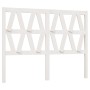 Solid pine wood headboard in white 156x4x100 cm by vidaXL, Headboards and footboards - Ref: Foro24-818626, Price: 68,99 €, Di...