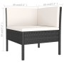 Set de muebles de jardín 9 pzas y cojines ratán sintético negro de vidaXL, Conjuntos de jardín - Ref: Foro24-3056970, Precio:...