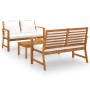 Garden furniture 3 pcs cushions solid acacia wood by vidaXL, Garden sets - Ref: Foro24-3057788, Price: 357,91 €, Discount: %