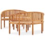 Garden furniture set 3 pieces solid teak wood by vidaXL, Garden sets - Ref: Foro24-3059967, Price: 697,50 €, Discount: %