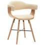 Dining chairs 6 pcs synthetic leather and cream curved wood by vidaXL, dining chairs - Ref: Foro24-279498, Price: 724,45 €, D...