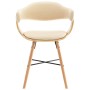 Dining chairs 6 pcs synthetic leather and cream curved wood by vidaXL, dining chairs - Ref: Foro24-279498, Price: 724,45 €, D...