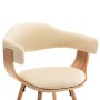 Dining chairs 6 pcs synthetic leather and cream curved wood by vidaXL, dining chairs - Ref: Foro24-279498, Price: 724,45 €, D...