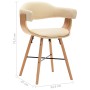 Dining chairs 6 pcs synthetic leather and cream curved wood by vidaXL, dining chairs - Ref: Foro24-279498, Price: 724,45 €, D...