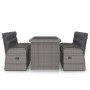 Set de comedor de jardín 9 pzas y cojines ratán sintético gris de vidaXL, Conjuntos de jardín - Ref: Foro24-3059340, Precio: ...