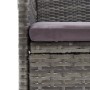 3-piece synthetic rattan garden bistro set with tempered glass, in gray. by vidaXL, Garden sets - Ref: Foro24-3058385, Price:...