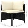 Set de muebles de jardín 6 pzas y cojines ratán sintético negro de vidaXL, Conjuntos de jardín - Ref: Foro24-3059783, Precio:...