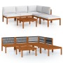 Garden furniture 6 pcs cream cushions solid acacia wood by vidaXL, Garden sets - Ref: Foro24-3057899, Price: 612,80 €, Discou...