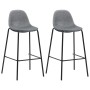 High table and stools set 3 pieces light gray fabric by vidaXL, Furniture sets for kitchens and dining rooms - Ref: Foro24-27...