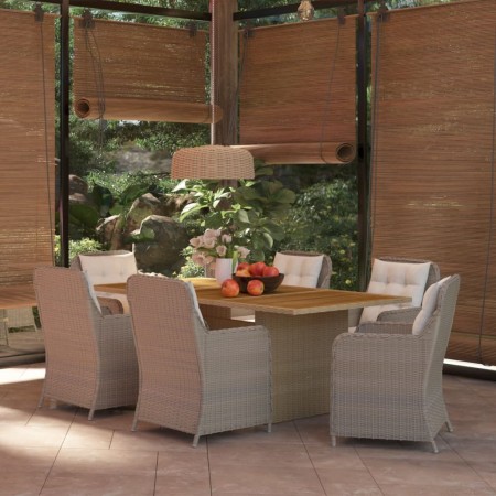 7-Piece Brown Synthetic Rattan Garden Dining Set by vidaXL, Garden sets - Ref: Foro24-3059471, Price: 1,00 €, Discount: %