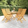 Garten-Essgruppe 5-teilig aus massivem Teakholz von vidaXL, Gartensets - Ref: Foro24-3059583, Preis: 325,99 €, Rabatt: %