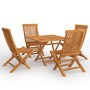 Garten-Essgruppe 5-teilig aus massivem Teakholz von vidaXL, Gartensets - Ref: Foro24-3059583, Preis: 325,99 €, Rabatt: %