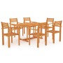 Garden dining set 7 pieces solid teak wood by vidaXL, Garden sets - Ref: Foro24-3059548, Price: 635,99 €, Discount: %