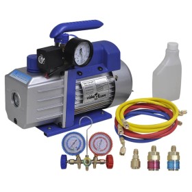 Single stage vacuum pump with bidirectional manifold pressure gauge by vidaXL, Air conditioning accessories - Ref: Foro24-305...