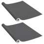 Láminas autoadhesivas muebles 2 uds PVC gris 500x90 cm de vidaXL, Láminas para ventana - Ref: Foro24-3059654, Precio: 22,84 €...