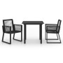 Garden dining set 3 pieces black PVC rattan by vidaXL, Garden sets - Ref: Foro24-3058283, Price: 267,99 €, Discount: %