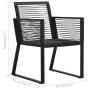 Garten-Essgruppe 3-teilig aus schwarzem PVC-Rattan von vidaXL, Gartensets - Ref: Foro24-3058283, Preis: 290,42 €, Rabatt: %