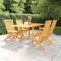 5-teiliges Garten-Essset aus massivem Teakholz von vidaXL, Gartensets - Ref: Foro24-3059595, Preis: 521,76 €, Rabatt: %