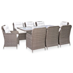 Garten-Essgruppe 9-teilig aus braunem synthetischem Rattan von vidaXL, Gartensets - Ref: Foro24-3057797, Preis: 1,00 €, Rabat...