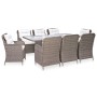 Garden dining set 9 pieces brown synthetic rattan by vidaXL, Garden sets - Ref: Foro24-3057797, Price: 1,00 €, Discount: %