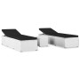 Garden loungers and table 3 pieces white synthetic rattan by vidaXL, Loungers - Ref: Foro24-3057664, Price: 360,99 €, Discoun...