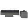 8-teiliges Gartensofa-Set und graue synthetische Rattankissen von vidaXL, Gartensets - Ref: Foro24-3059494, Preis: 795,22 €, ...