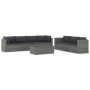 8-teiliges Gartensofa-Set und graue synthetische Rattankissen von vidaXL, Gartensets - Ref: Foro24-3059494, Preis: 795,22 €, ...