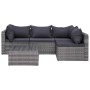 8-teiliges Gartensofa-Set und graue synthetische Rattankissen von vidaXL, Gartensets - Ref: Foro24-3059494, Preis: 795,22 €, ...