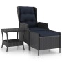 Set muebles jardín 2 pzas ratán sintético gris oscuro y cojines de vidaXL, Conjuntos de jardín - Ref: Foro24-3060151, Precio:...