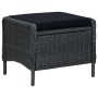 Set muebles jardín 2 pzas ratán sintético gris oscuro y cojines de vidaXL, Conjuntos de jardín - Ref: Foro24-3060151, Precio:...