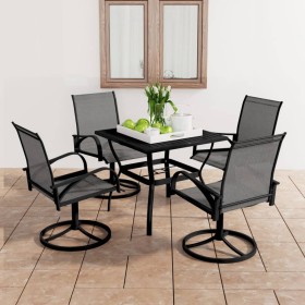 Garden dining set 5 pieces textilene and steel by vidaXL, Garden sets - Ref: Foro24-3060282, Price: 494,84 €, Discount: %