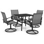 Garden dining set 5 pieces textilene and steel by vidaXL, Garden sets - Ref: Foro24-3060282, Price: 494,44 €, Discount: %