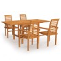 Conjunto de comedor de jardín 5 piezas madera maciza de teca de vidaXL, Conjuntos de jardín - Ref: Foro24-3059597, Precio: 54...