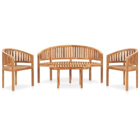 Garden furniture set 4 pieces solid teak wood by vidaXL, Garden sets - Ref: Foro24-3059962, Price: 712,99 €, Discount: %